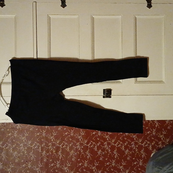 Footless Black lined tights - Picture 5 of 6